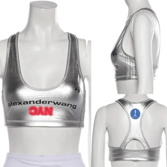 Alexander Wang, Intimates & Sleepwear, Alexander Wang X Adidas Nyc Silver  Sports Bra Xs